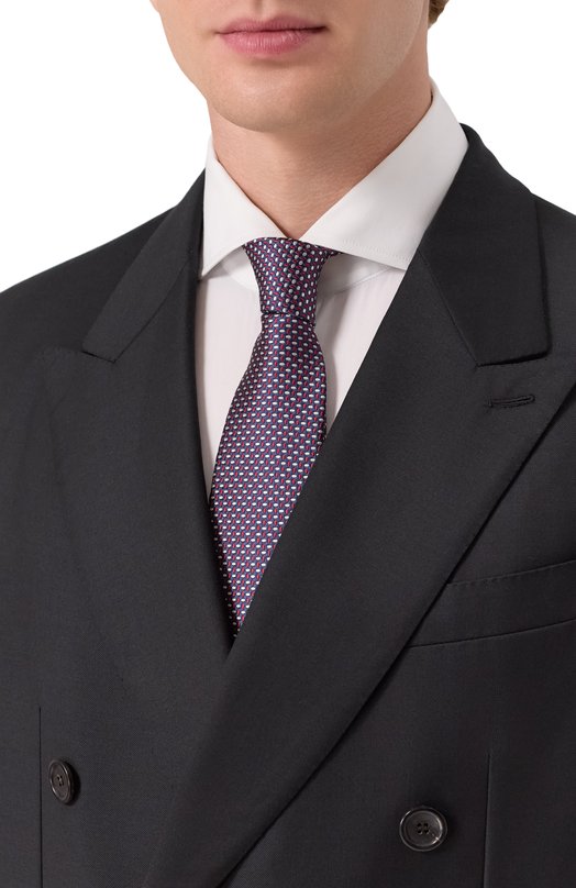 Шелковый галстук Kiton UCRVKLC06L1003 Синий  UCRVKLC06L1003 Фото 2