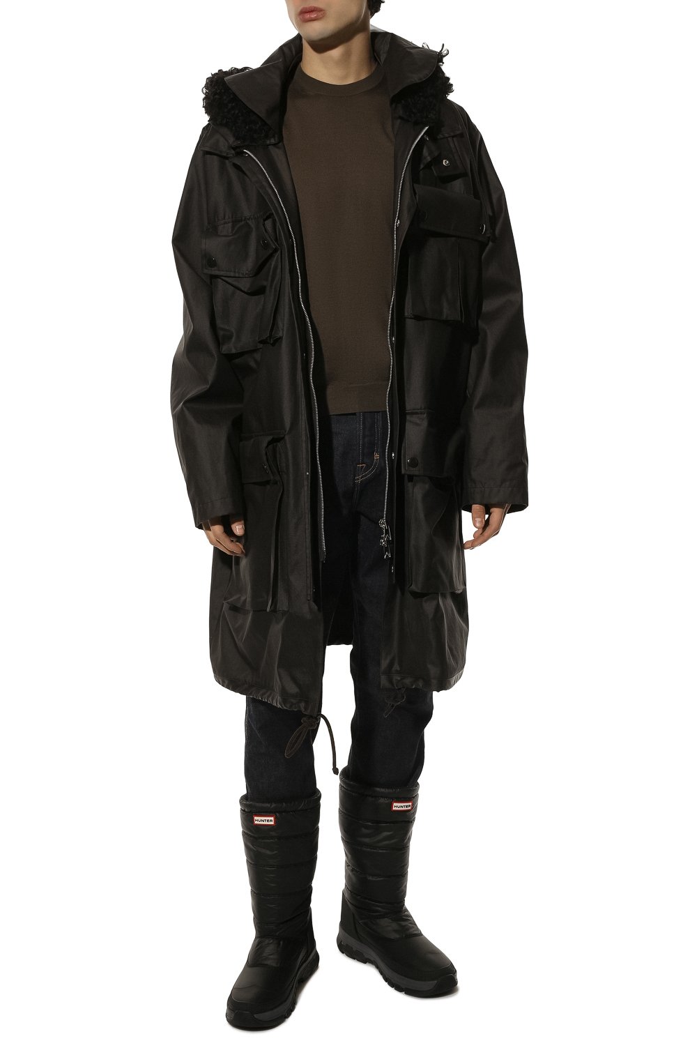 Текстильные сапоги HUNTER черного цвета по цене 18700 руб., арт. MFT9117WWU, фото 2 Текстильные сапоги HUNTER, арт. MFT9117WWU, фото 2