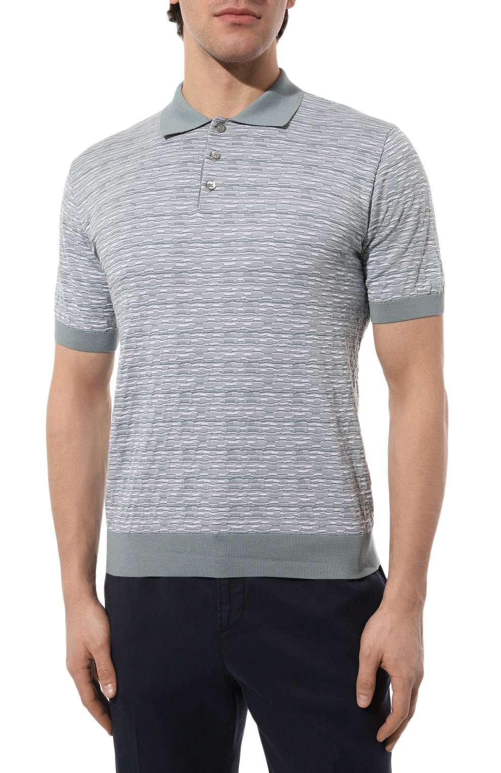 Хлопковое поло ANDREA CAMPAGNA, арт. SU23-93103, фото 3