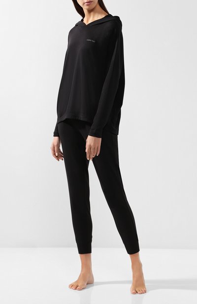 Худи из смеси хлопка и вискозы с капюшоном CALVIN KLEIN, арт. QS6120E, фото 2