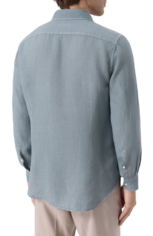 Льняная рубашка Corneliani 25P126-2511199 Зелёный  25P126-2511199 Фото 4
