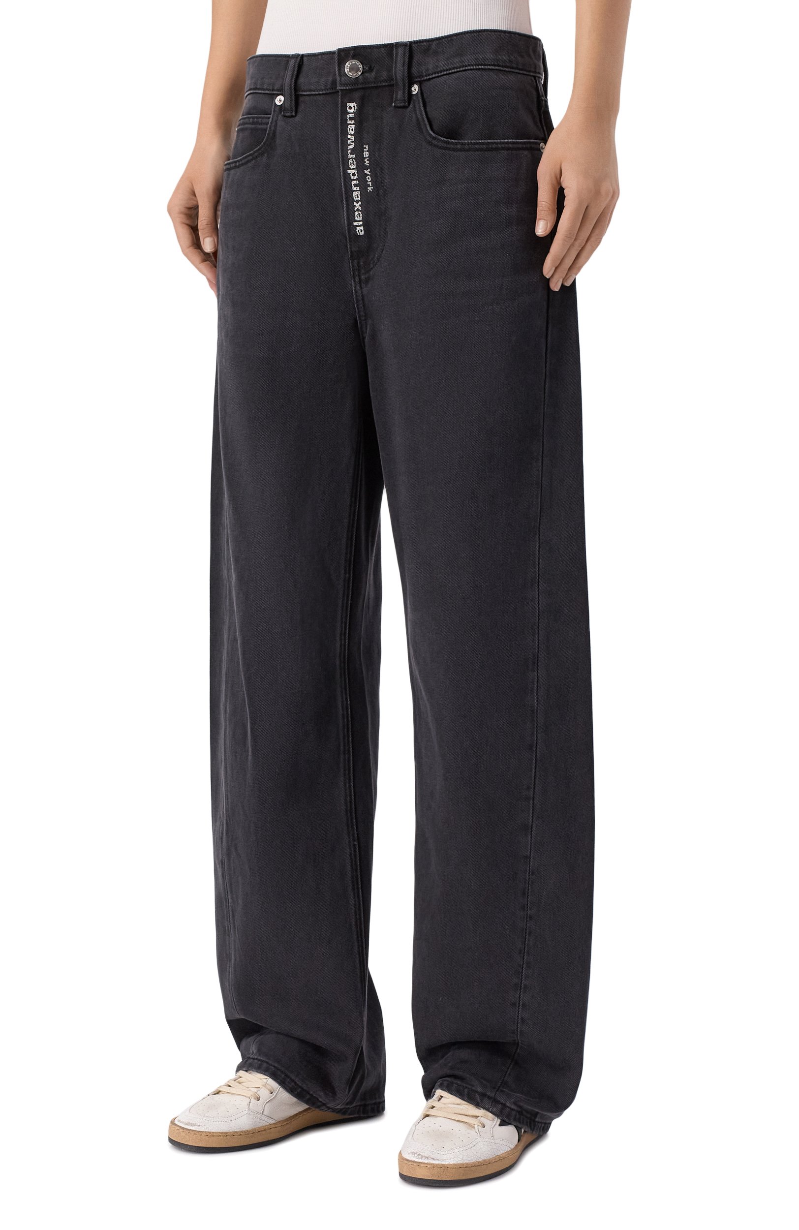 Джинсы ALEXANDER WANG темно-серого цвета по цене 92250 руб., арт. 4DC4264405, фото 3 Джинсы ALEXANDER WANG, арт. 4DC4264405, фото 3