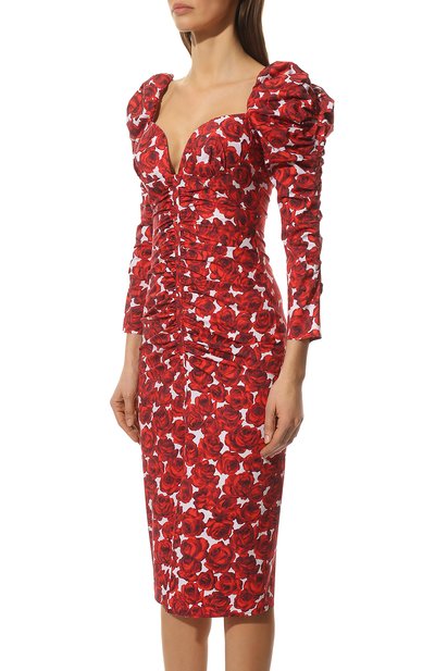 Хлопковое платье CAROLINA HERRERA, арт. R2211N509RCT, фото 3