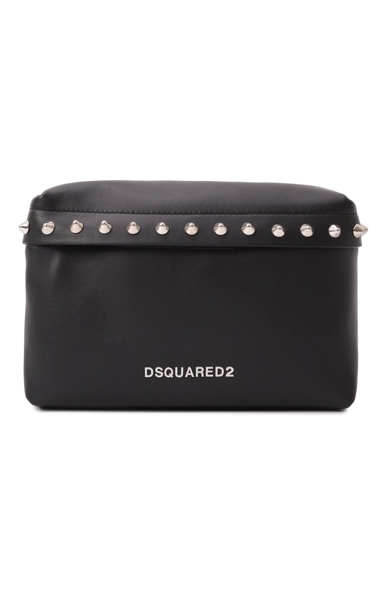 Мужская поясная сумка allover studs DSQUARED2 черного цвета, арт. BBM0075/01500001 | Фото 1 (Случай: Повседневный; Ремень/цепочка: На ремешке; Драгоценные камни: Проставлено; Размер: small; Материал: Натуральная кожа; Материал сплава: Проставлено)