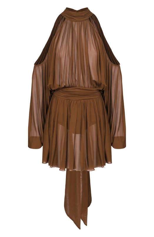 Платье из вискозы Giuseppe di Morabito 06PSDR718 16301 Коричневый 06PSDR718 16301