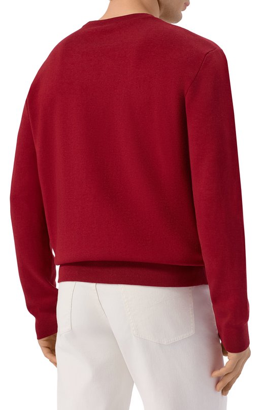 Джемпер из шелка и хлопка MVST M26.2PM.K122/Y202 KNIT SETA C0T0NE Бордовый  M26.2PM.K122/Y202 KNIT SETA C0T0NE Фото 4