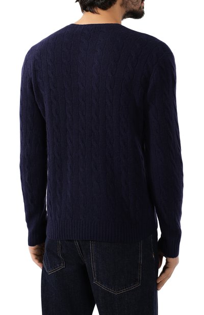 Свитер из шерсти и кашемира POLO RALPH LAUREN темно-синего цвета по цене 26400 руб., арт. 710719546, фото 4 Свитер из шерсти и кашемира POLO RALPH LAUREN, арт. 710719546, фото 4