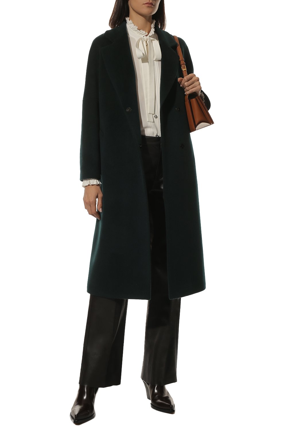 Пальто из шерсти и кашемира SEVEN LAB зеленого цвета по цене 35700 руб., арт. C12 mallard green, фото 2 Пальто из шерсти и кашемира SEVEN LAB, арт. C12 mallard green, фото 2