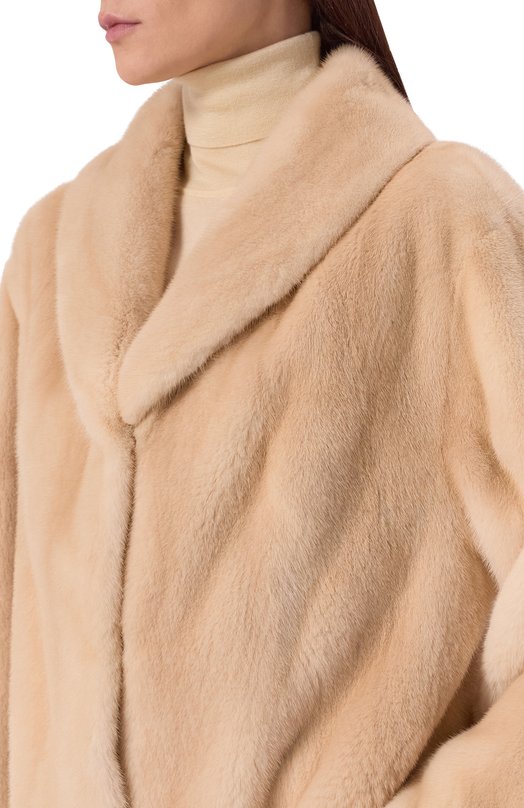 Шуба из норки Giulia Gurman 2503P Бежевый  2503P Фото 5