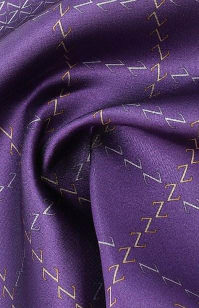 Шелковый платок ZILLI фиолетового цвета по цене 9900 руб., арт. 51200/HANDKERCHIEF, фото 2 Шелковый платок ZILLI, арт. 51200/HANDKERCHIEF, фото 2