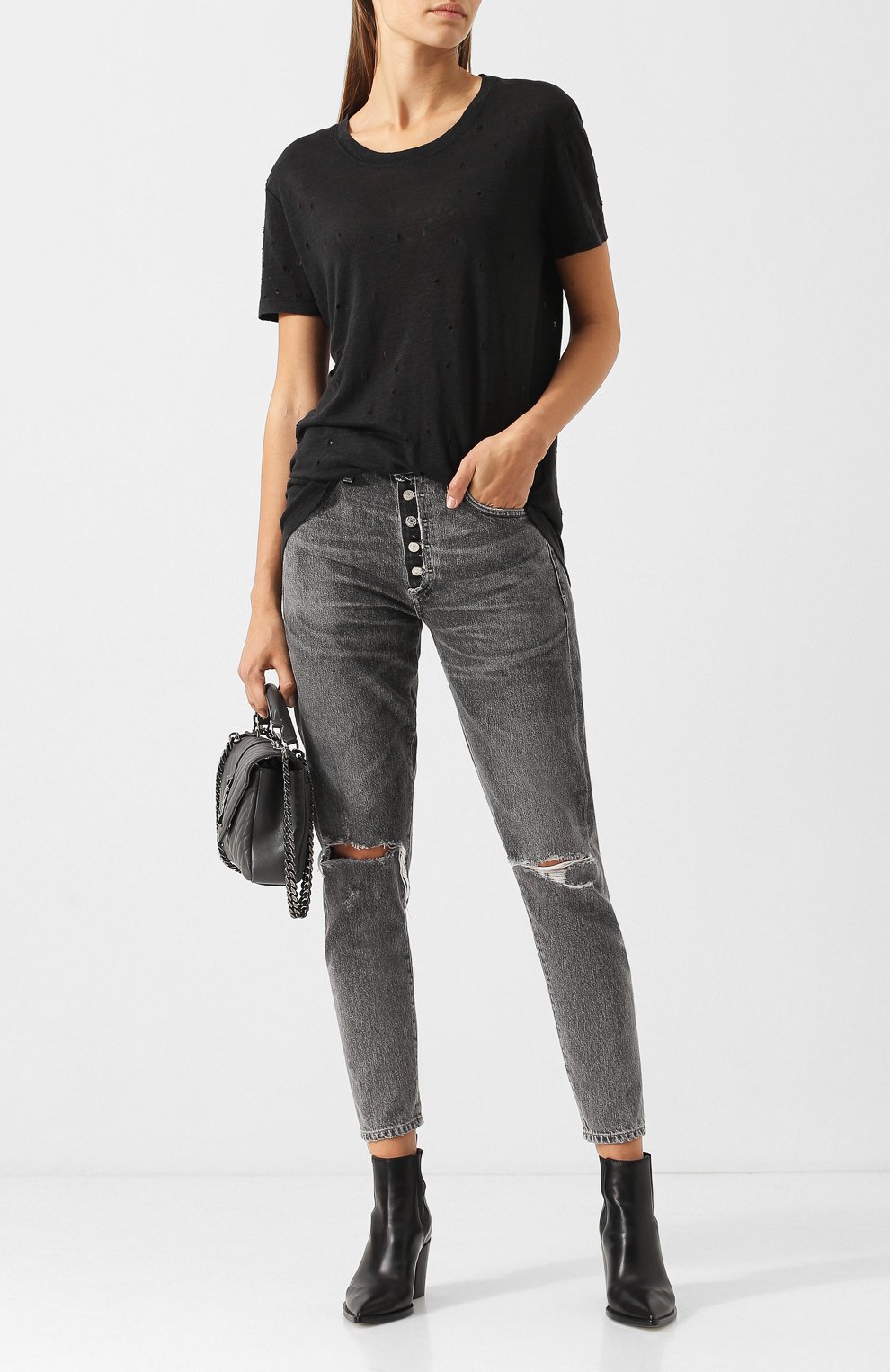 Льняная футболка с декоративными разрезами IRO, арт. 00PWF19CLAY, фото 2