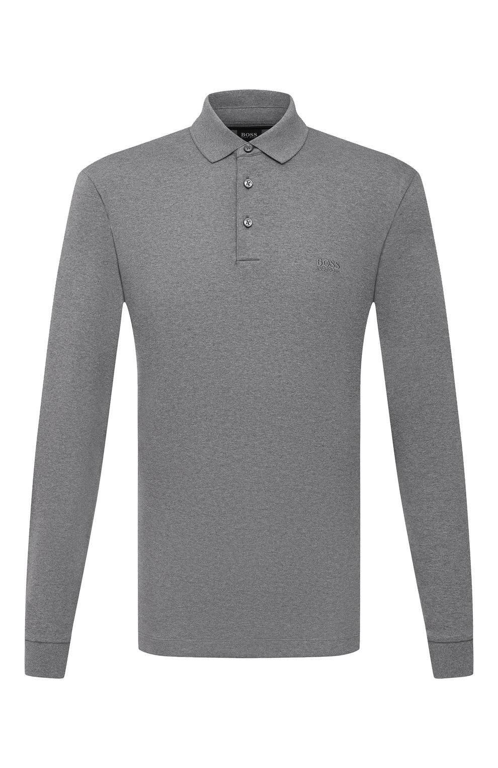 Хлопковое поло BOSS серого цвета по цене 12400 руб., арт. 50391826, фото 1 Хлопковое поло BOSS, арт. 50391826, фото 1