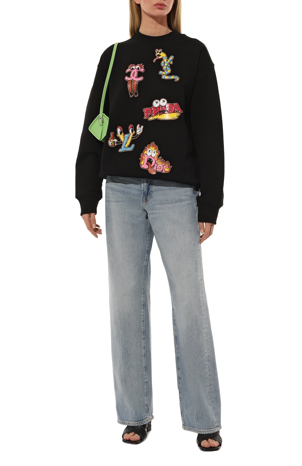 Хлопковый свитшот DOMREBEL черного цвета по цене 31150 руб., арт. LUXURY/SWEATSHIRT, фото 2 Хлопковый свитшот DOMREBEL, арт. LUXURY/SWEATSHIRT, фото 2