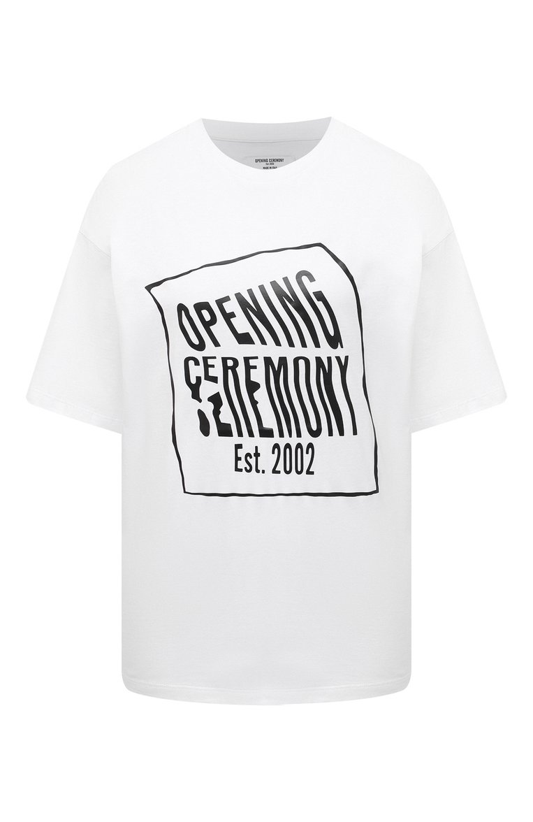 Хлопковая футболка OPENING CEREMONY, арт. YWAA010S21JER001, фото 1