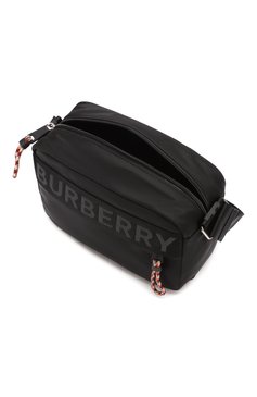 Мужская текстильная сумка BURBERRY черного цвета, арт. 8011596 | Фото 4 (Статус проверки: Проверено, Проверена категория; Ремень/цепочка: На ремешке; Материал: Текстиль; Размер: small; Материал сплава: Проставлено, Проверено; Драгоценные камни: Проставлено)