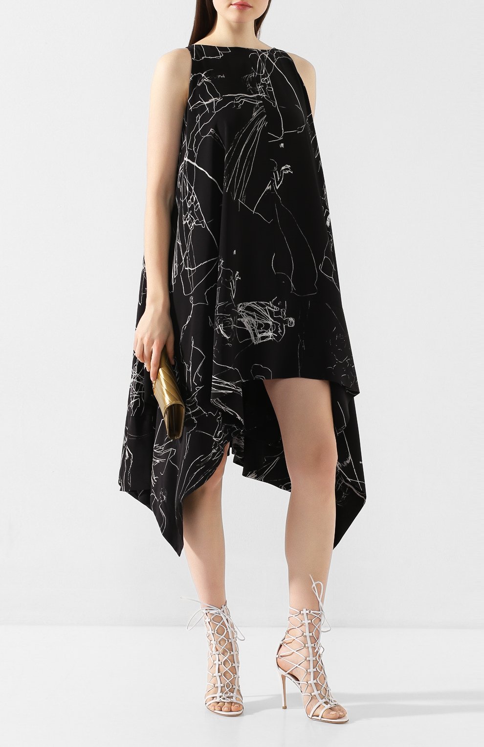 Шелковое платье ALEXANDER MCQUEEN, арт. 617198/QDAAP, фото 2