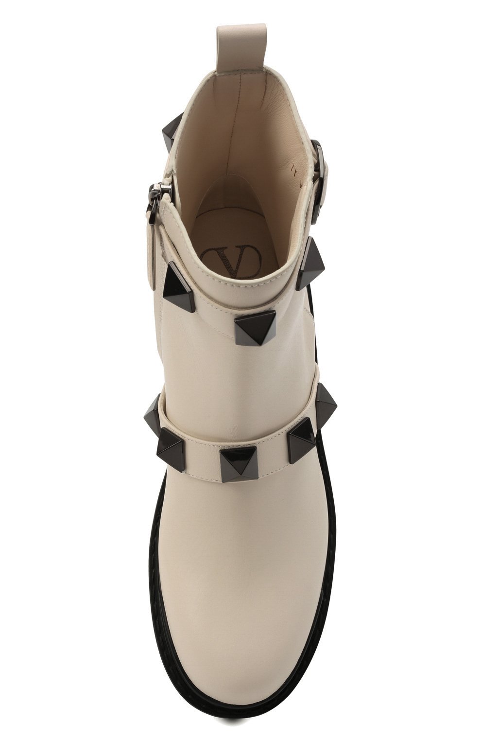 Кожаные ботинки roman stud VALENTINO кремового цвета по цене 111000 руб., арт. WW0S0DC9/FYP, фото 6 Кожаные ботинки roman stud VALENTINO, арт. WW0S0DC9/FYP, фото 6