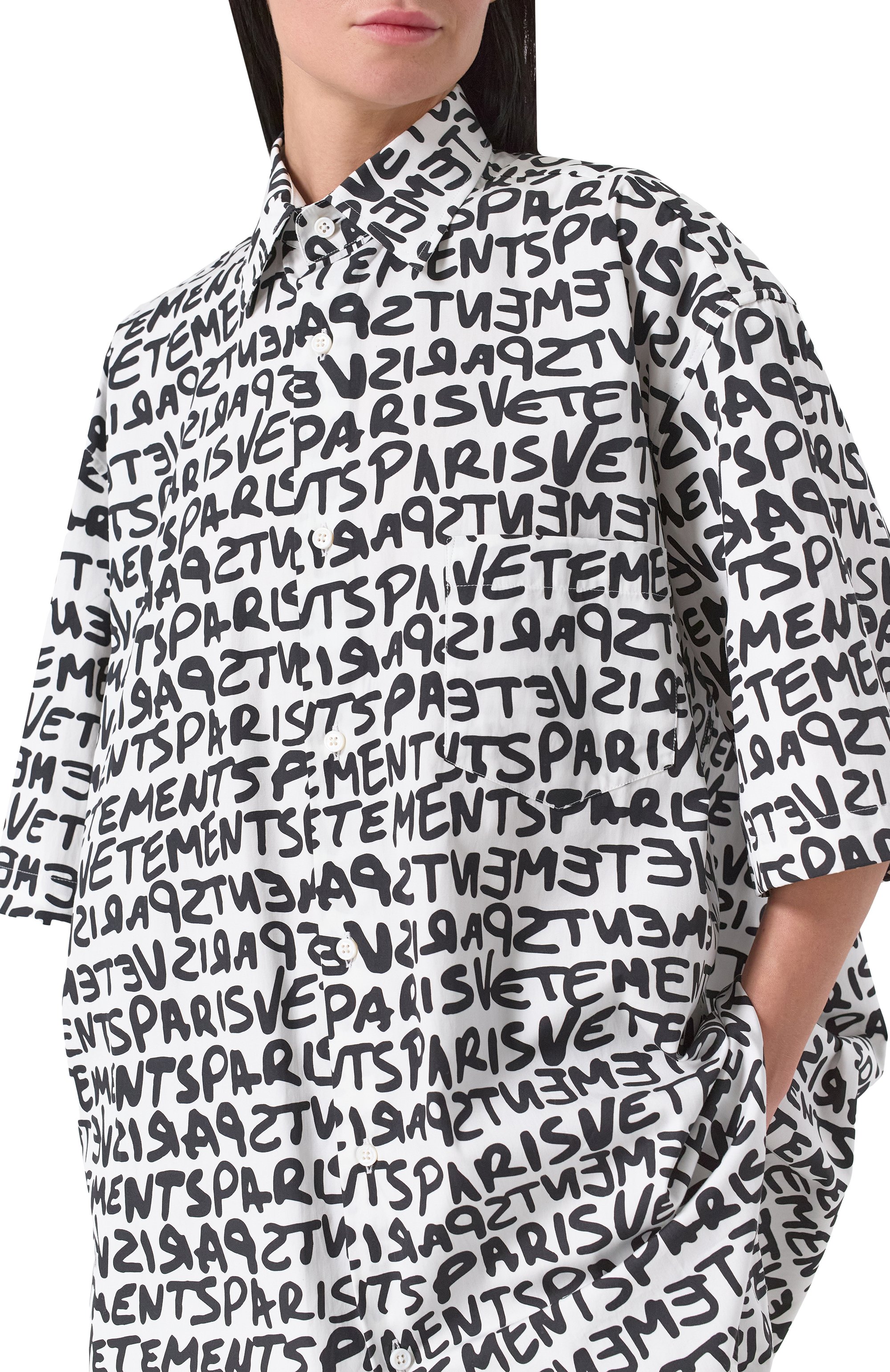 Хлопковая рубашка VETEMENTS, арт. UE64SH800WB, фото 5