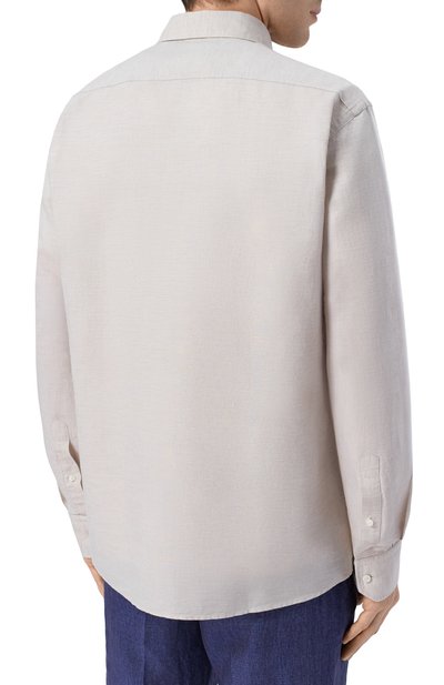 Рубашка изо льна и хлопка BOSS, арт. 50561124, фото 4