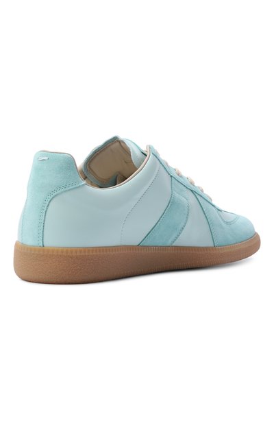Кожаные кеды replica MAISON MARGIELA бирюзового цвета по цене 81850 руб., арт. S57WS0236/P1895, фото 4 Кожаные кеды replica MAISON MARGIELA, арт. S57WS0236/P1895, фото 4