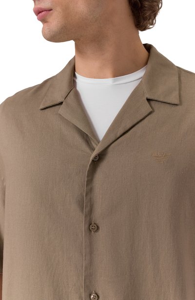 Рубашка изо льна и вискозы EMPORIO ARMANI, арт. EM000593/AF12356, фото 5