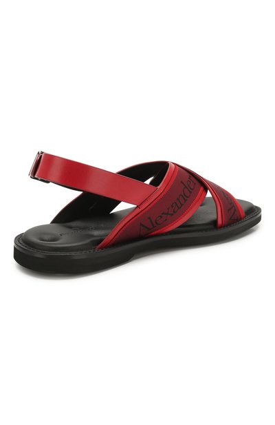 Комбинированные сандалии ALEXANDER MCQUEEN красного цвета по цене 56050 руб., арт. 604275/WHRWC, фото 4 Комбинированные сандалии ALEXANDER MCQUEEN, арт. 604275/WHRWC, фото 4