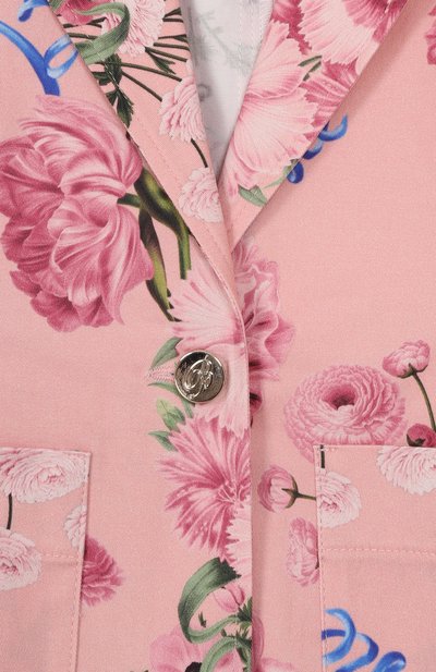 Хлопковый жакет BLUMARINE розового цвета по цене 31450 руб., арт. BFGC0080/CEB06_001, фото 3 Хлопковый жакет BLUMARINE, арт. BFGC0080/CEB06_001, фото 3