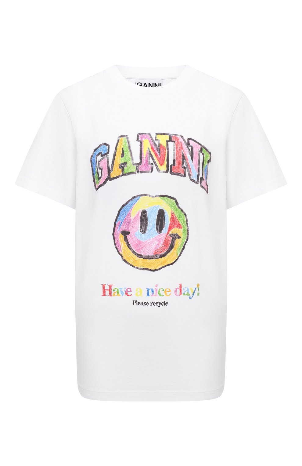 Хлопковая футболка GANNI, арт. T2797, фото 1