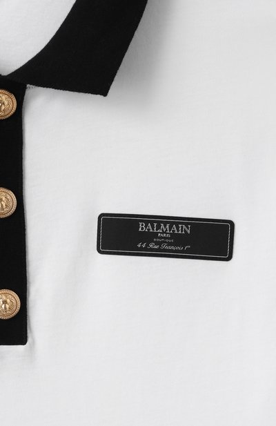 Хлопковое поло BALMAIN, арт. BW8R41, фото 3