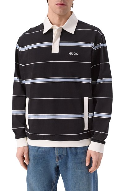 Хлопковое поло HUGO, арт. 50534676, фото 3