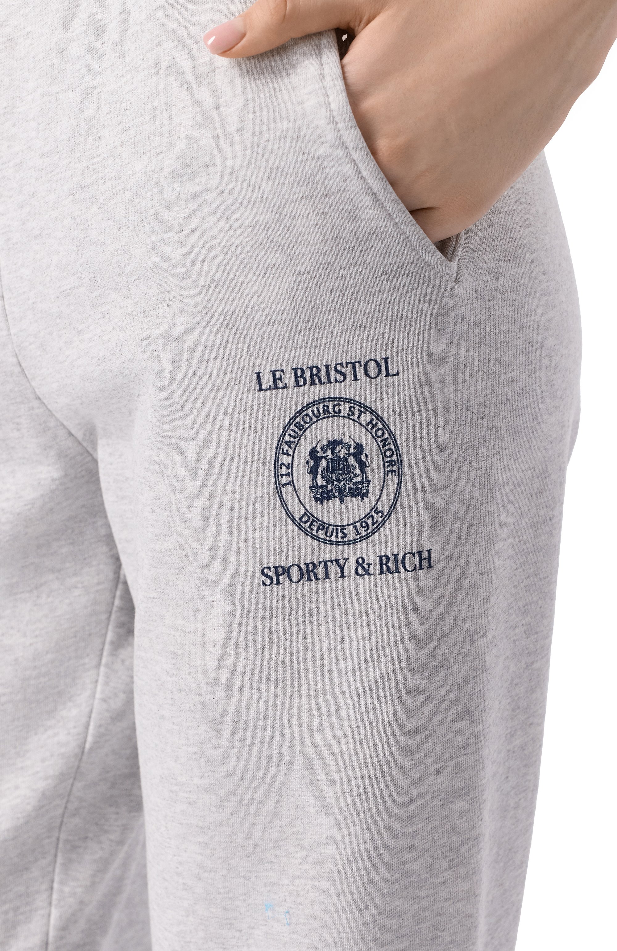 Хлопковые джоггеры sporty & rich x le bristol paris SPORTY AND RICH, арт. PA036517620GY03, фото 8