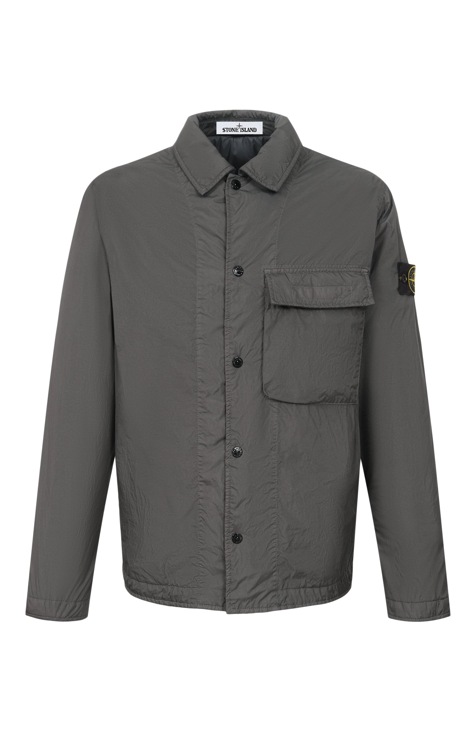 Куртка-рубашка STONE ISLAND темно-серого цвета по цене 88300 руб., арт. L1S151200002/S0A23, фото 1 Куртка-рубашка STONE ISLAND, арт. L1S151200002/S0A23, фото 1