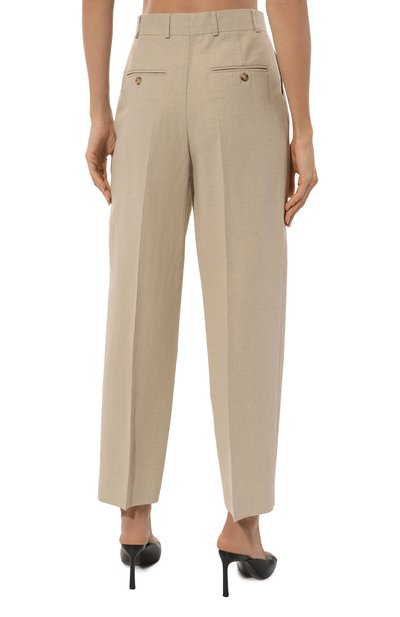 Брюки изо льна и хлопка TOTEME, арт. 243-WRB847-FB0196, фото 4