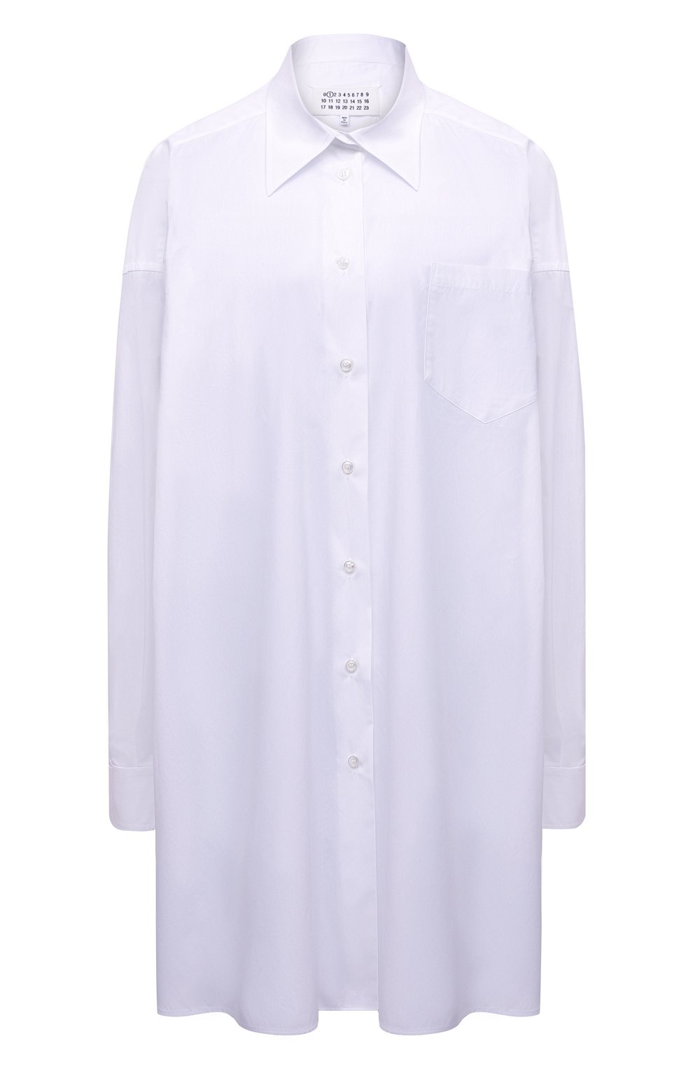 Хлопковая рубашка MAISON MARGIELA белого цвета по цене 66850 руб., арт. S51DL0253/S44397, фото 1 Хлопковая рубашка MAISON MARGIELA, арт. S51DL0253/S44397, фото 1