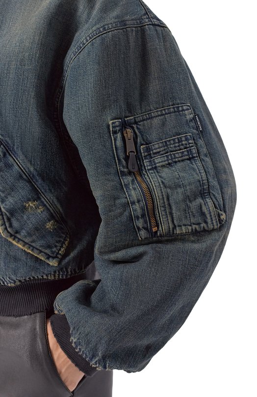 Джинсовый бомбер Balenciaga 851006/TTW76 Синий  851006/TTW76 Фото 5