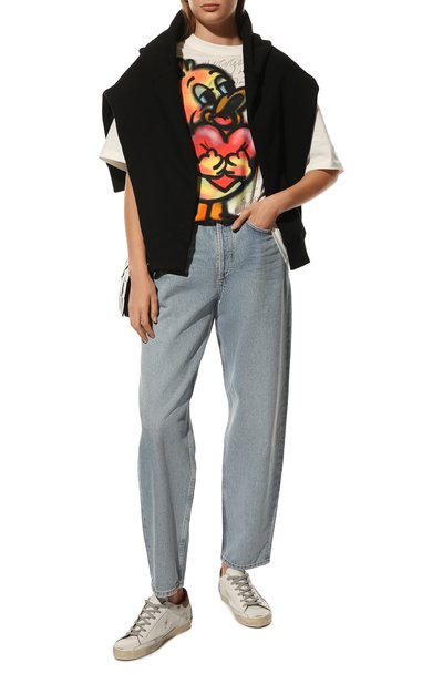 Хлопковая футболка DOMREBEL кремового цвета по цене 14500 руб., арт. DARLING/T-SHIRT/W, фото 2 Хлопковая футболка DOMREBEL, арт. DARLING/T-SHIRT/W, фото 2