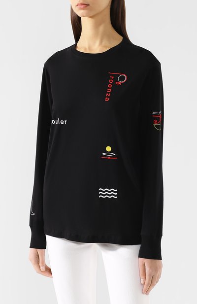 Хлопковый лонгслив PROENZA SCHOULER черного цвета по цене 12850 руб., арт. WL1914050-JCE104, фото 3 Хлопковый лонгслив PROENZA SCHOULER, арт. WL1914050-JCE104, фото 3
