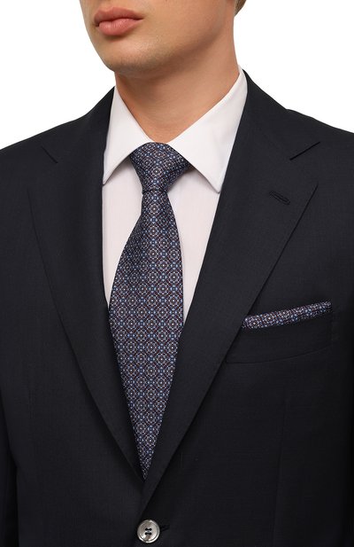 Комплект из галстука и платка STEFANO RICCI синего цвета по цене 49650 руб., арт. DH/53103, фото 2 Комплект из галстука и платка STEFANO RICCI, арт. DH/53103, фото 2