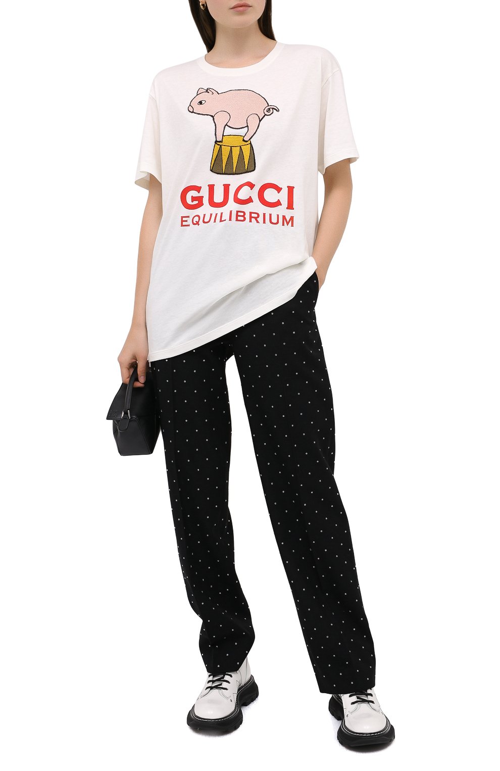 Хлопковая футболка GUCCI белого цвета по цене 36950 руб., арт. 615044/XJCRI, фото 2 Хлопковая футболка GUCCI, арт. 615044/XJCRI, фото 2