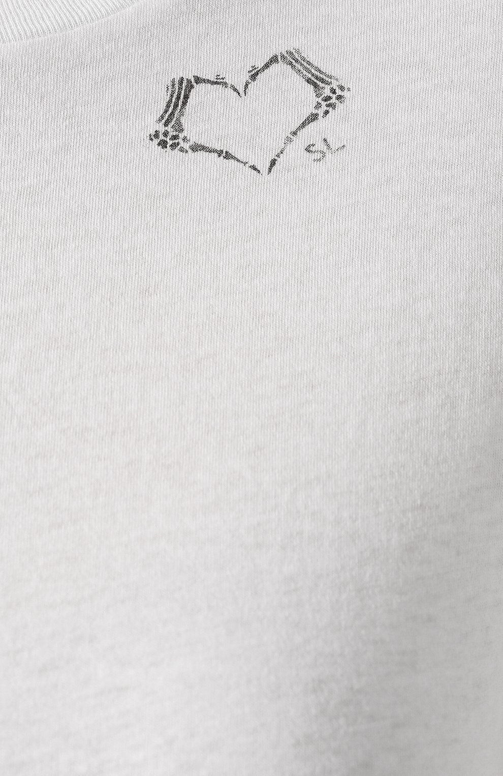 Хлопковая футболка SAINT LAURENT белого цвета по цене 41950 руб., арт. 557491/YBAQ2, фото 5 Хлопковая футболка SAINT LAURENT, арт. 557491/YBAQ2, фото 5