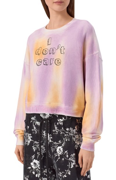 Свитшот из хлопка и лиоцелла R13 разноцветного цвета по цене 51150 руб., арт. R13WK094-K137B, фото 3 Свитшот из хлопка и лиоцелла R13, арт. R13WK094-K137B, фото 3