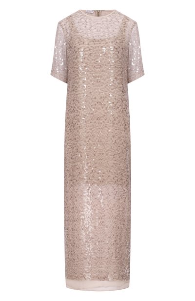 Женское платье с отделкой пайетками BRUNELLO CUCINELLI, арт. MF940A5181