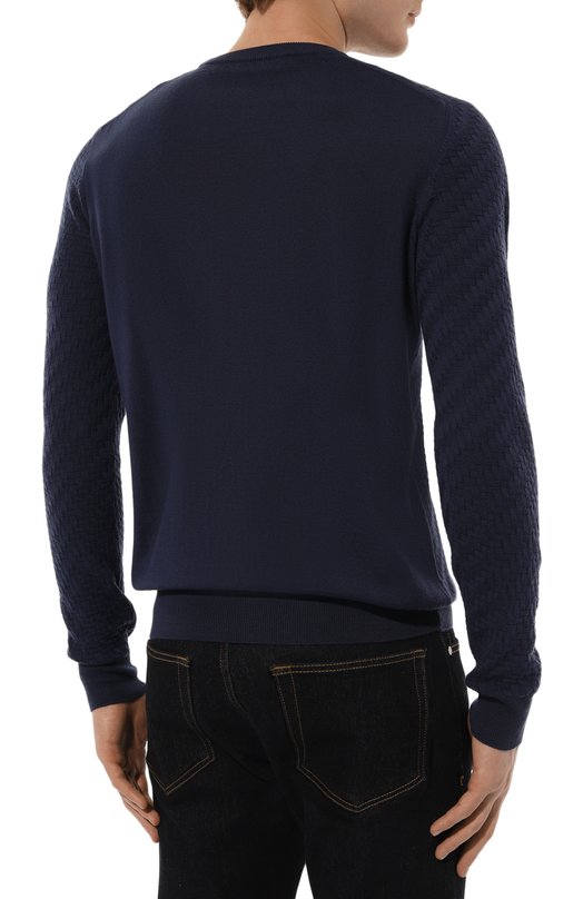 Шерстяной джемпер Corneliani 94M505-9425115 Синий  94M505-9425115 Фото 4