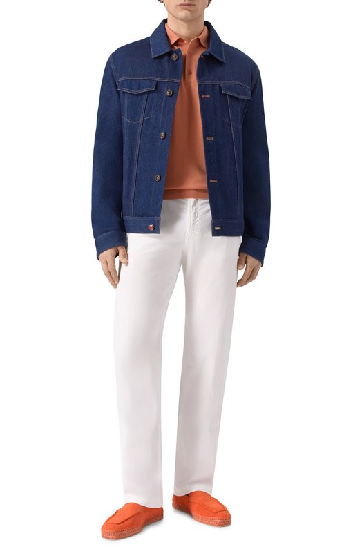 Замшевые эспадрильи Kiton USSA296N0140205 Оранжевый  USSA296N0140205 Фото 2