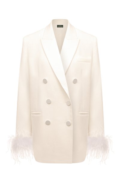 Женский шерстяной жакет с отделкой перьями AKHMADULLINA, арт. 1225.2JT901/W001