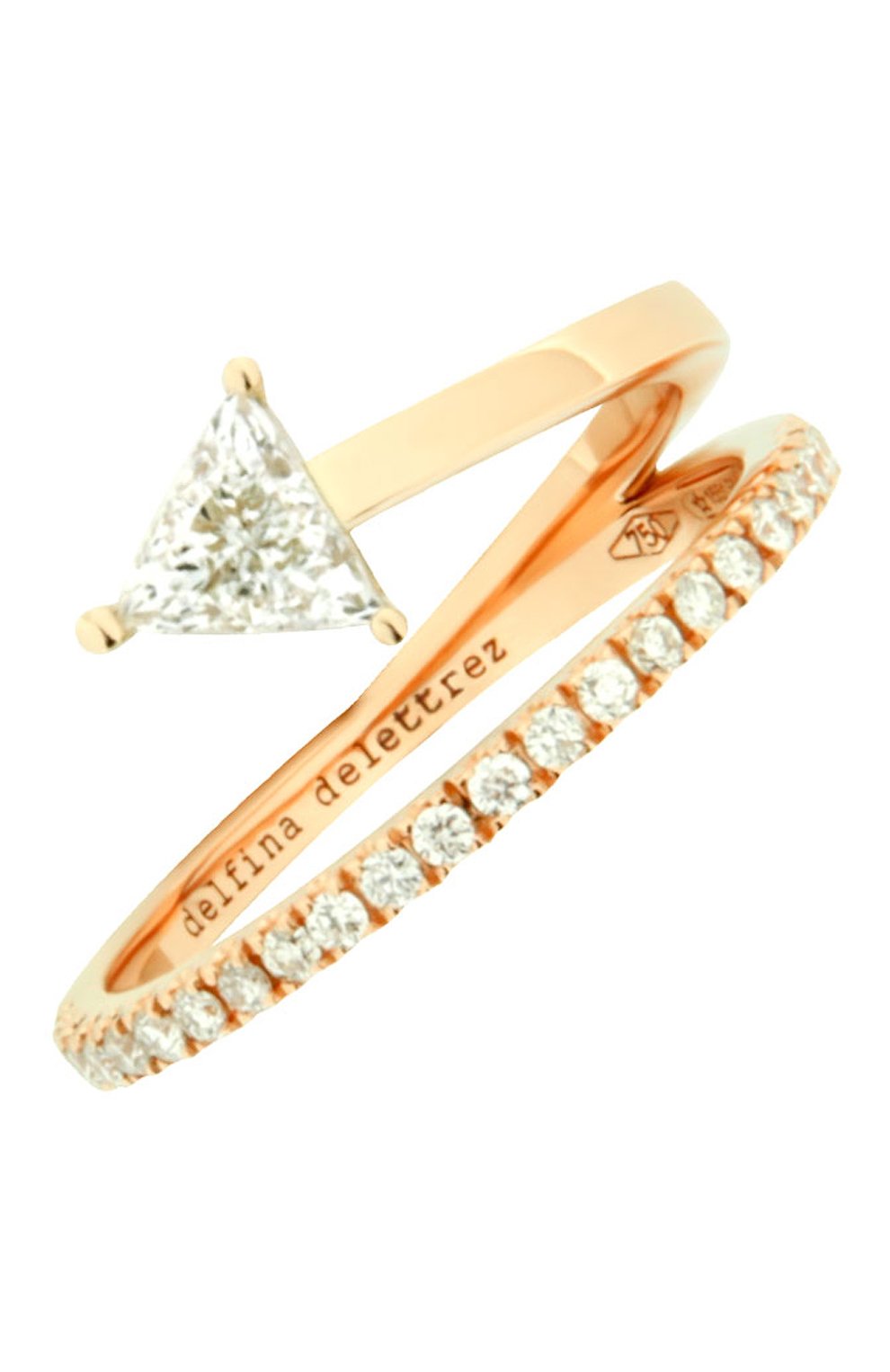 Кольцо DELFINA DELETTREZ бесцветного цвета по цене 780000 руб., арт. HND1008.D, фото 1 Кольцо DELFINA DELETTREZ, арт. HND1008.D, фото 1