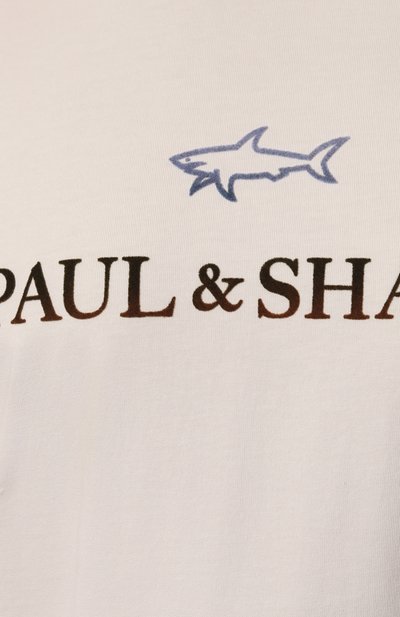 Хлопковая футболка PAUL&SHARK кремового цвета по цене 19150 руб., арт. 14311604/3XL, фото 5 Хлопковая футболка PAUL&SHARK, арт. 14311604/3XL, фото 5