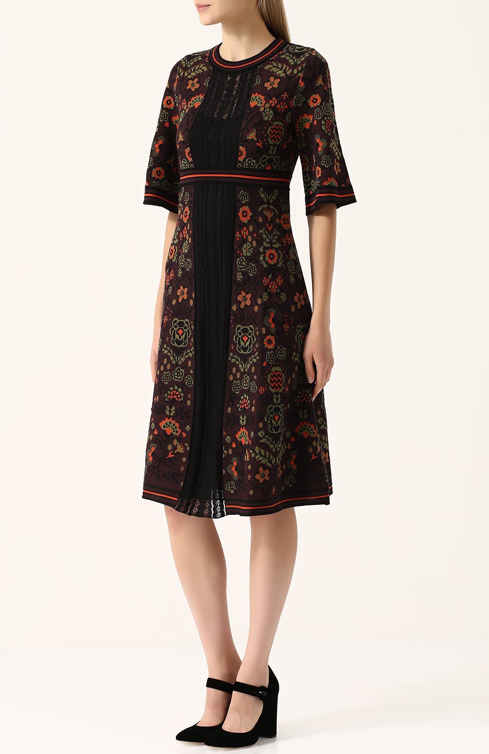 Приталенное платье-миди с принтом M MISSONI, арт. ND0KD2F52LR, фото 3