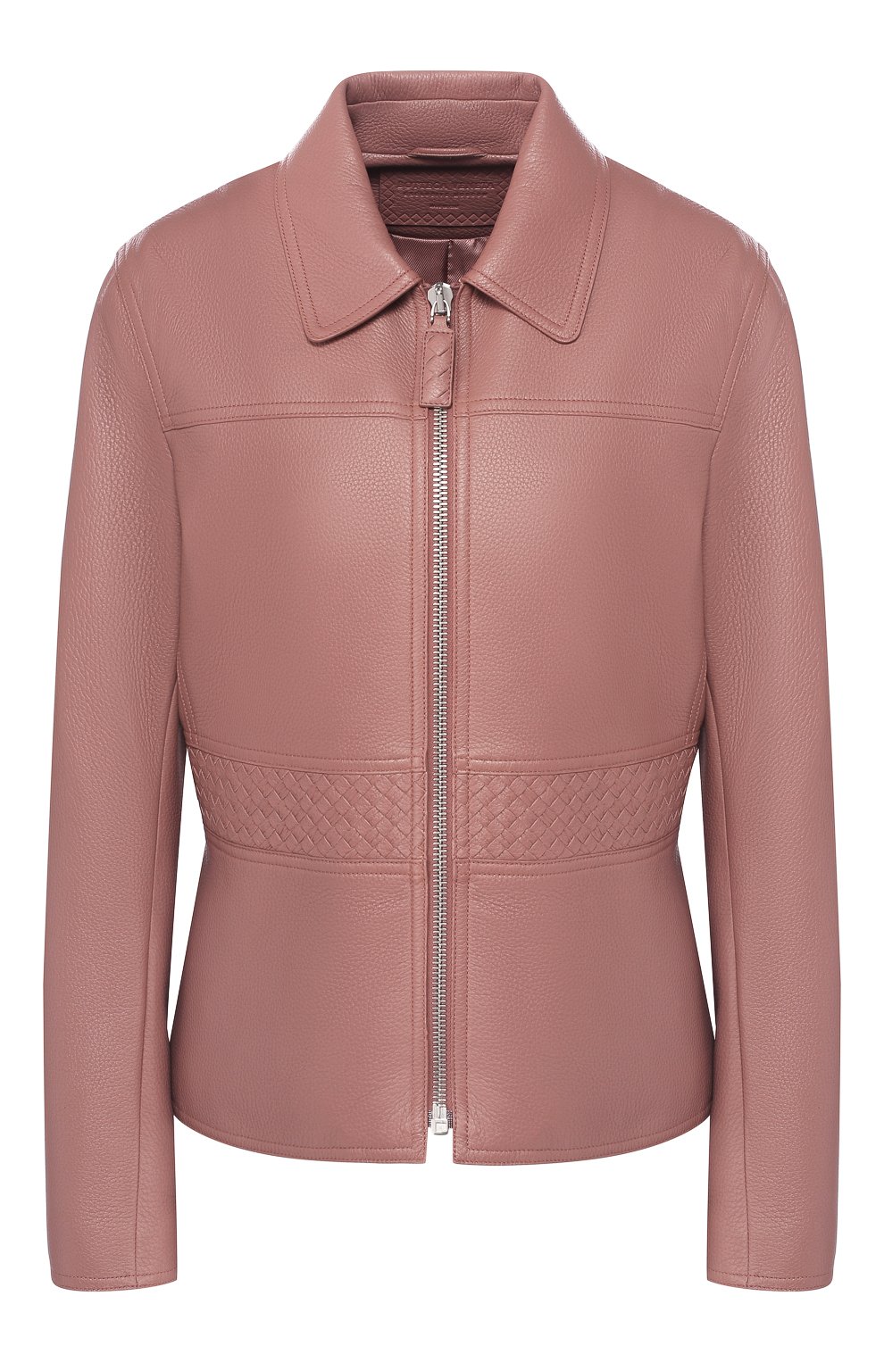 Кожаный жакет BOTTEGA VENETA светло-розового цвета по цене 448000 руб., арт. 546308/V0K90, фото 1 Кожаный жакет BOTTEGA VENETA, арт. 546308/V0K90, фото 1