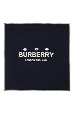 Детского шерстяное одеяло BURBERRY темно-синего цвета, арт. 8017912 | Фото 3 (Материал: Текстиль, Шерсть; Материал сплава: Проставлено; Нос: Не проставлено; Статус проверки: Проверена категория)